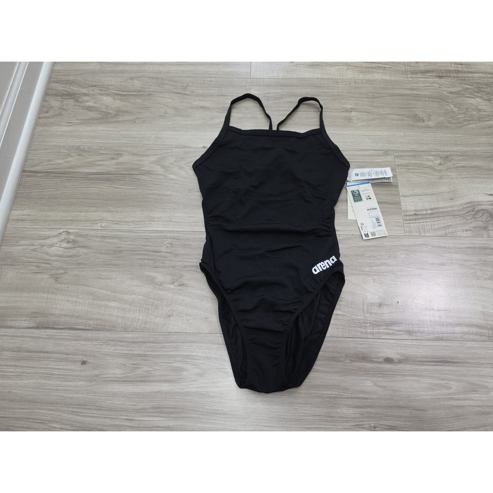 Arena Women's Team Challenge Solid Swimsuit Small 32 Black Girls BNWT